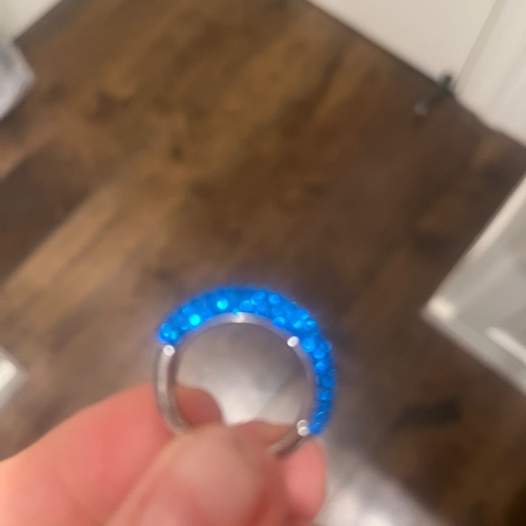 Swarovski Tigris ring and earrings, blue - Picture 3 of 5